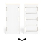 Dwie strony białej zjeżdżalni tupti.wood