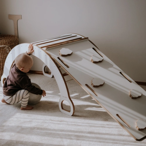 2w1 Bujak Montessori XXL + zjeżdżalnia CHMURKI