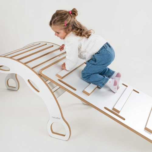 2w1 Bujak Montessori XXL z uchwytami + zjeżdżalnia DRABINKA 