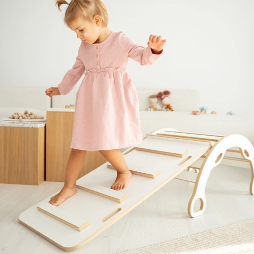 2w1 Bujak Montessori L z uchwytami + zjeżdżalnia DRABINKA  