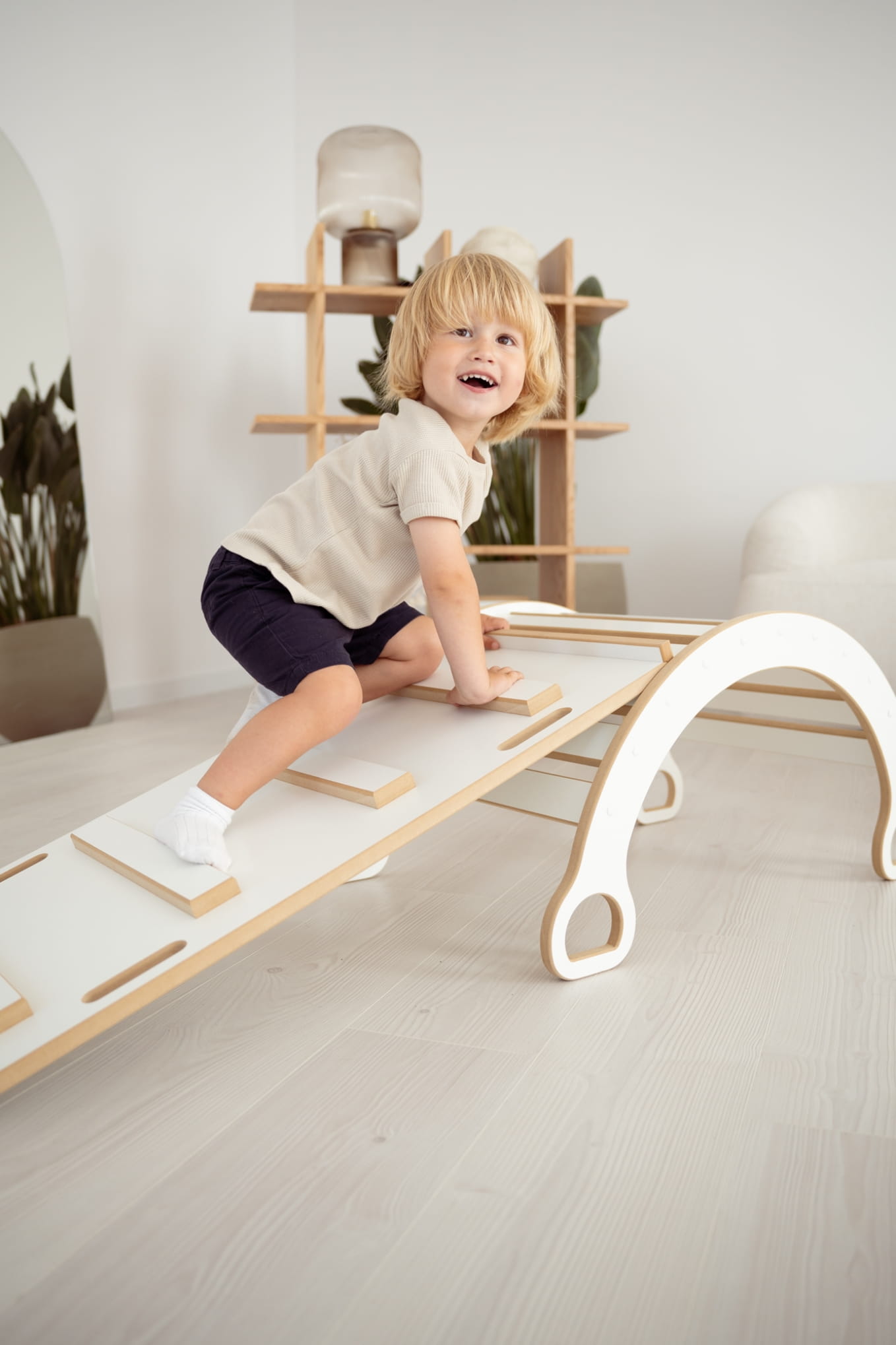 2w1 Bujak Montessori L + zjeżdżalnia DRABINKA